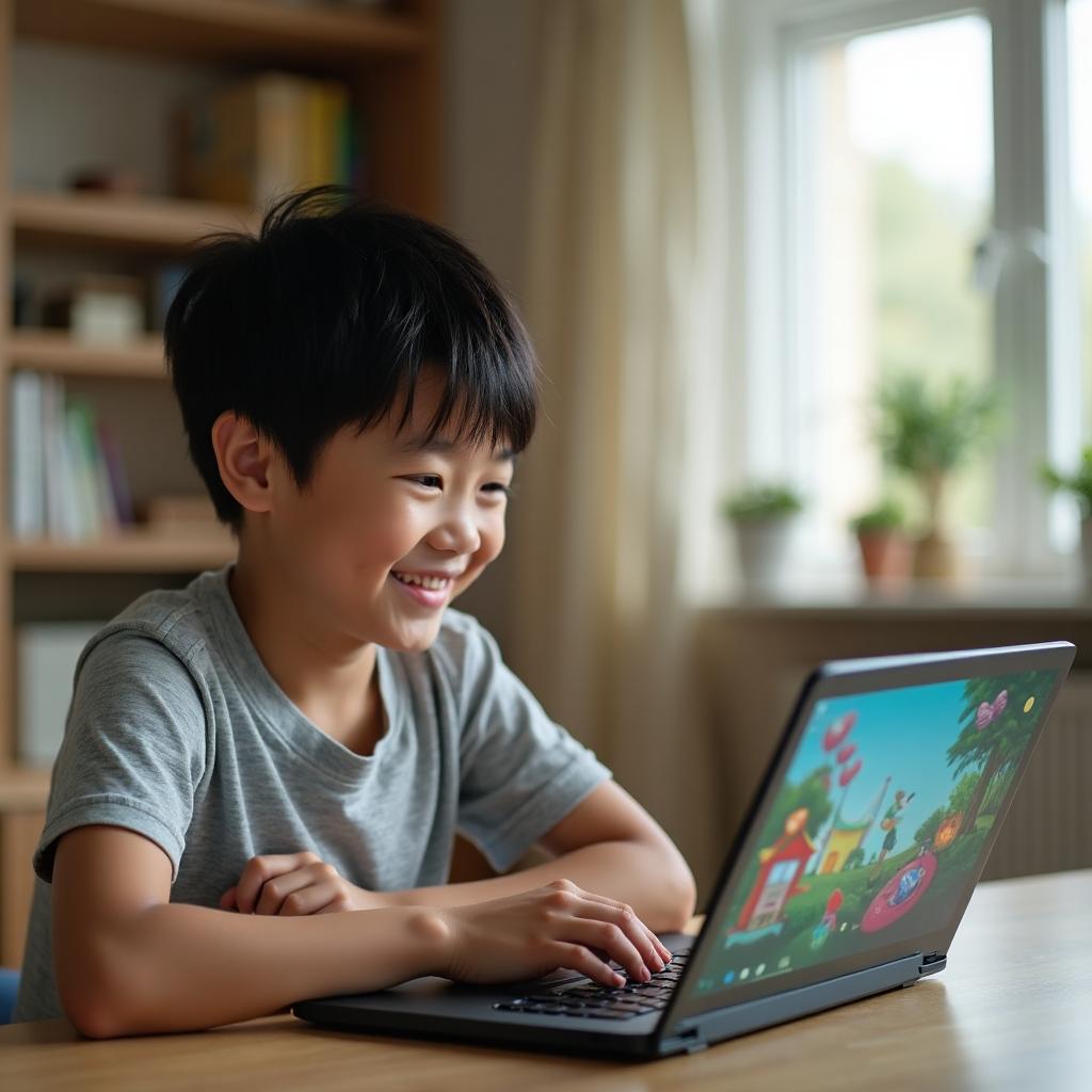 Child reading at home with a parent nearby
